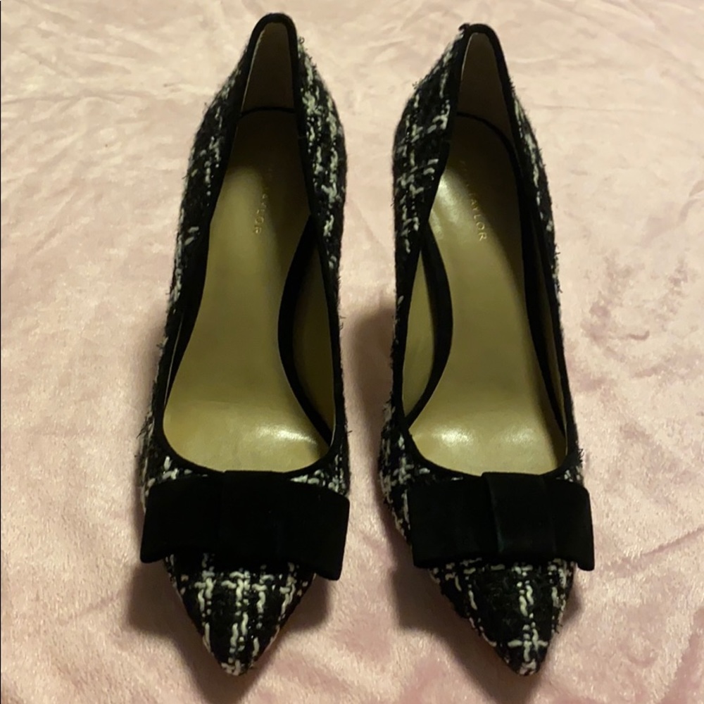 Ann Taylor Jolie Tweed Bow Pump